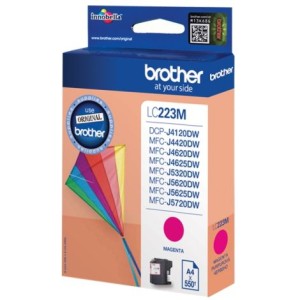 Cartridge Brother LC223M, purpurová (magenta)