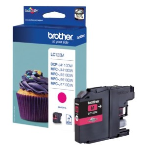 Cartridge Brother LC123M, purpurová (magenta)