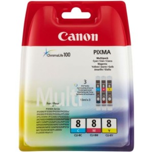 Cartridge Canon CLI-8, CMY, trojbalenie, multipack