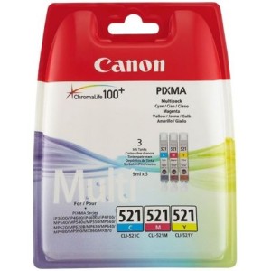 Cartridge Canon CLI-521, CMY, trojbalenie, multipack